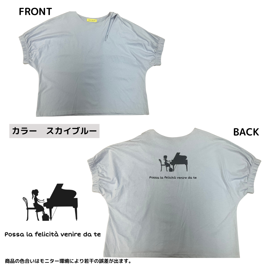 【即納】FELICITAオリジナルTシャツ レディース/クロスオープンTシャツ